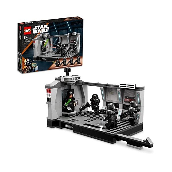 LEGO 75324 Star Wars LAttaque Des Dark Troopers, Jouet Mandalorian à Construire Avec Minifigure Luke Skywalker et Son Sabre 