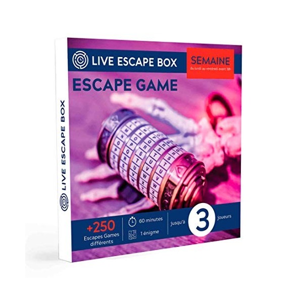 Live Escape Box - Coffret Cadeau Escape Game 3 Joueurs en Semaine