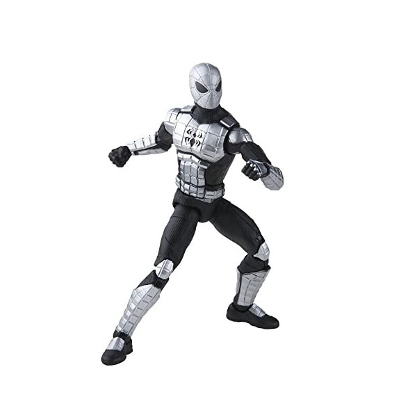 Marvel Hasbro Spider-Man, Figurine Spider-Armor MK I de 15 cm, inclut 4 Accessoires : 2 Mains alternatives et 2 Effets de tir