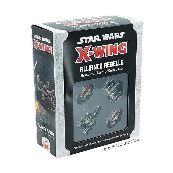 Atomic Mass Games - Asmodee - Star Wars X-Wing 2.0 : Alliance Rebelle - Escadron Base - Jeux de société - Jeux de Figurines