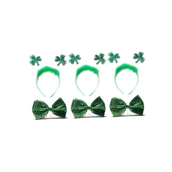 Toyvian 27 Pcs St Pattys Day Accessoires Partie Coiffure Élastique Bretelles St Patricks Day Bandeau Cheveux Cerceau Shamrock