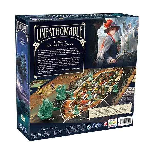 FFG Fantasy Flight Games, Unfathomable, Board Game, Ages 14+, 3-6 Players, 120-240 Minutes Playing Time, FFGUNF01, Black