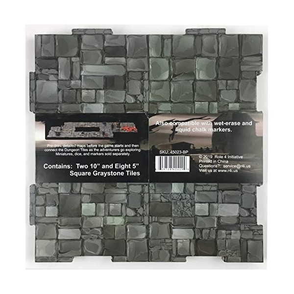 Dry Erase Dungeon Tiles - Greystone Square Booster Pack