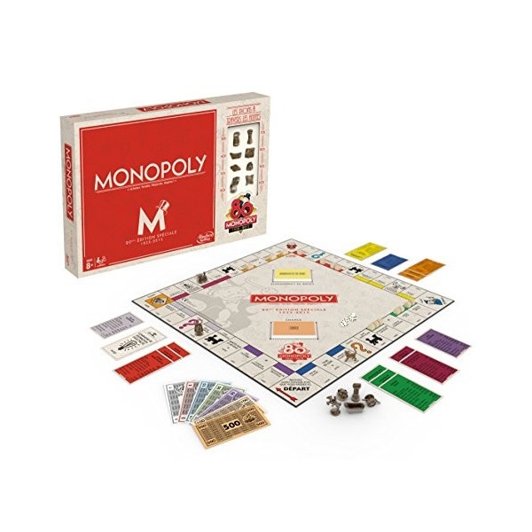 Hasbro - B06221010 - Jeu De Plateau - Monopoly Vintage 80 Ans