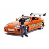 Jada Toys Fast & Furious Brians 1995 Toyota Supra Voiture Tuning Échelle 1:24 avec Spoiler, Portes ouvrantes, Capot et Coffr