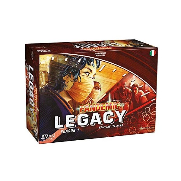 Asmodee Italia 8386 Pandemic Legacy – Jeu de société - Édition Italienne, Rouge français Non Garanti 