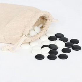 Cat in black GO Jeu Set 19x19 - avec Board Bois Pliable Board - 2 Joueurs - Jeux de société Classiques for Adultes Color : A