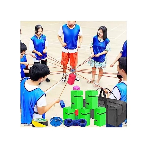 Jeux De Fête danniversaire, Activités De Groupe De Travail Déquipe, Jeux De Plage/Pelouse en Plein Air Size:5pcs,Color:Roug