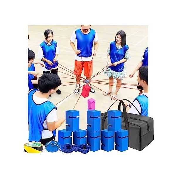 Jeux De Fête danniversaire, Activités De Groupe De Travail Déquipe, Jeux De Plage/Pelouse en Plein Air Size:5pcs,Color:Roug