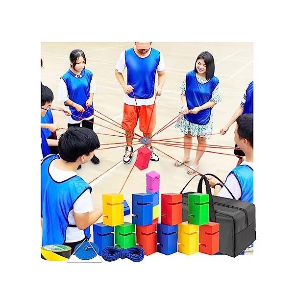 Jeux De Fête danniversaire, Activités De Groupe De Travail Déquipe, Jeux De Plage/Pelouse en Plein Air Size:5pcs,Color:Roug