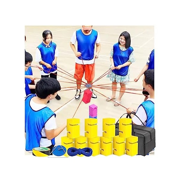 Jeux De Fête danniversaire, Activités De Groupe De Travail Déquipe, Jeux De Plage/Pelouse en Plein Air Size:5pcs,Color:Roug