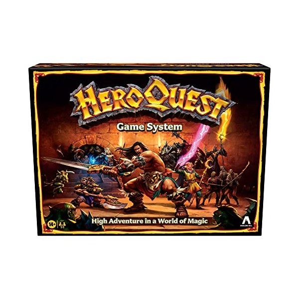 Hasbro Gaming Avalon Hill HeroQuest Game System, Fantasy Miniature Dungeon Crawler Tabletop Adventure Game, Ages 14 and Up 2-