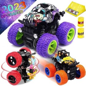 CozyBomB Lot de 3 mini jouets à friction pour garçons – Voiture Push and Go Voiture Véhicules Camion Jam Playset Voiture véhi