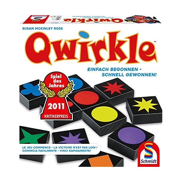 Schmidt Spiele 49311 Qwirkle, jeu de lannée 2011, jeu familial, article FFP