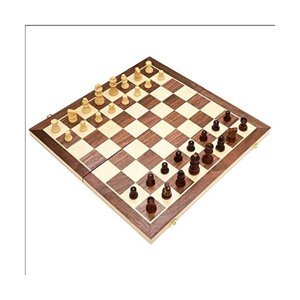 QIAOLI Échecs 3 échecs internationaux déchecs et Dames Backgammon Backgammon Boîtiers en Bois Party de Voyage en Plein air i
