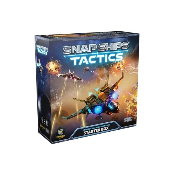 Snap Ships: Tactics Starter Box – Le jeu de combat de figurines stratégiques que vous jouez avec des modèles de navires modul