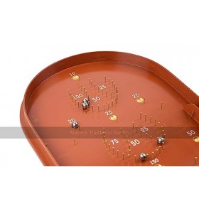 Masters Classic Pin Bagatelle Game - Full Size Premium Quality Wooden Bagatelle with Spring Plunger and Brass Pins - Traditio