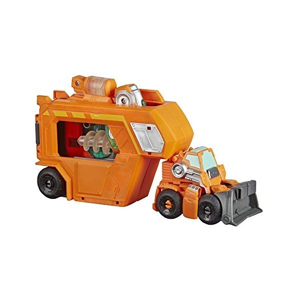 Transformers Playskool Rescue Bots Academy - Robot Secouriste Wedge et Remorque électronique de 11 cm