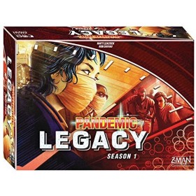 Z-Man Games, Pandemic Legacy Season 1 Red Edition, Board Game, Ages 13+, For 2 to 4 Players, 60 Minutes Playing Time