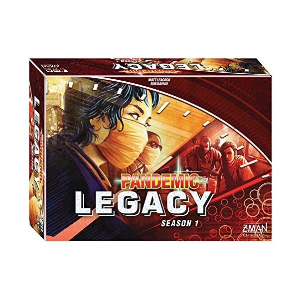 Z-Man Games, Pandemic Legacy Season 1 Red Edition, Board Game, Ages 13+, For 2 to 4 Players, 60 Minutes Playing Time