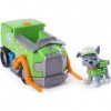 PAW PATROL Rockys Camion de Recyclage Transformable avec Outils Pop-up et Chariot élévateur Mobile, à partir de 3 Ans