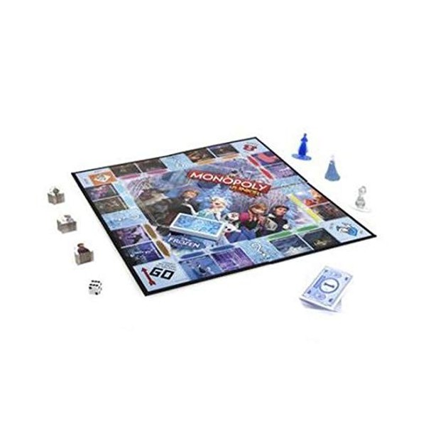Hasbro B22471050 Monopoly Jeu de société Junior, avec Design de Frozen Version espagnole 26.7 x 26.7 x 4.1 Multicolore