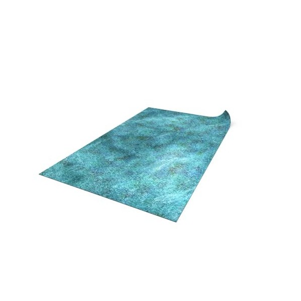 PLAYMATS- Black Seas Bataille, Jeu, Tapis en Caoutchouc, E029-R-bs, Bleu Turquoise, 72" x 48" / 183 cm x 122 cm