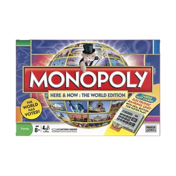 Hasbro – 01612 – Monopoly Here & Now The World Edition – Monopoly Monde Version Anglaise 