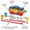 VTech - Ma Super Boîte à Outils Interactive, Caisse à Outils Enfant Éducative avec Ceinture Porte-Outils, 11 Pièces et Access