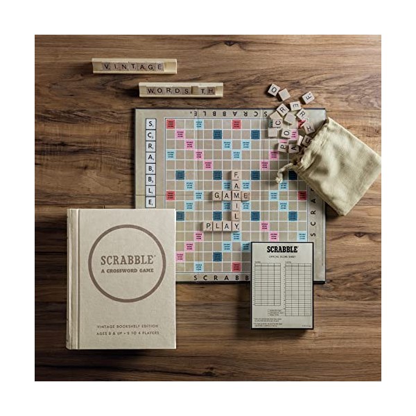 Scrabble Linen Book Vintage Edition Board Game