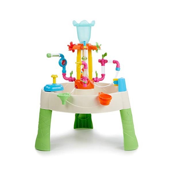 Little Tikes Spinning Seas Table dActivité Aquatique - La Table Contient Une Grande Roue, Un Lance-Balles et de Accessoires 