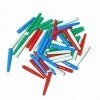 WE Games 48 Standard Plastic Cribbage Pegs w/ a Tapered Design in 4 colors - Red, Blue, Green & White