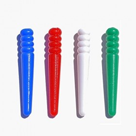 WE Games 48 Standard Plastic Cribbage Pegs w/ a Tapered Design in 4 colors - Red, Blue, Green & White