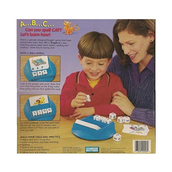 Boggle Jr. Your Preschoolers First Boggle Game 1998 by Hasbro