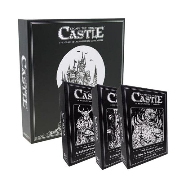 Ludistri PKGamePack Escape The Dark Castle Le Jeu de Base + 3 Extensions - Version Française