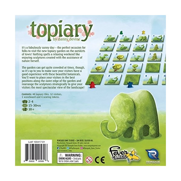 Renegade Game Studios RGS00599 Non Topiary Jeu