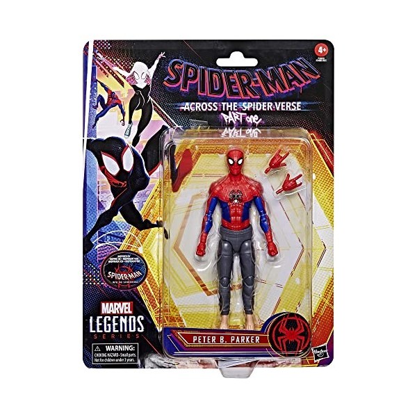 Spider-Man Marvel Legends Series Across The Spider-Verse Peter B Parker 6-inch Action Figure Toy, 2 Accessories