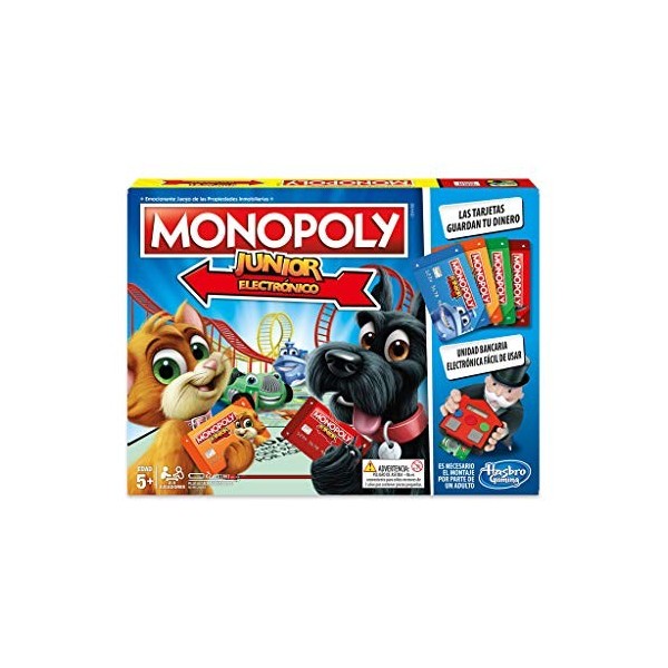 Monopoly - Junior Banque Eletronica, multicolore - Hasbro e1842190 - version espagnole