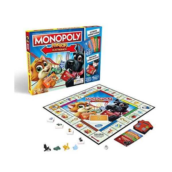 Monopoly - Junior Banque Eletronica, multicolore - Hasbro e1842190 - version espagnole