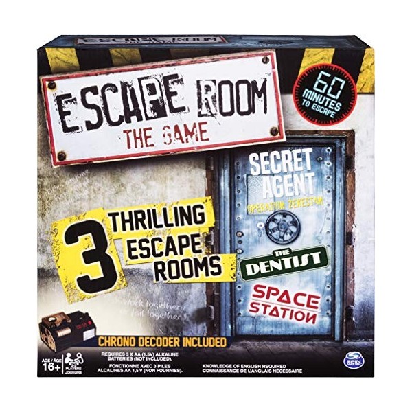 Spin Master Games Escape Room Le jeu avec 3 salles dévasion passionnantes à jouer, à partir de 16 ans édition peut varier 