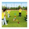 Jeux De Jour sur Le Terrain, Jeux Dempilement De Blocs pour Adultes Et Enfants, Jeux De Coordination œil-Main Size:10pcs,Col