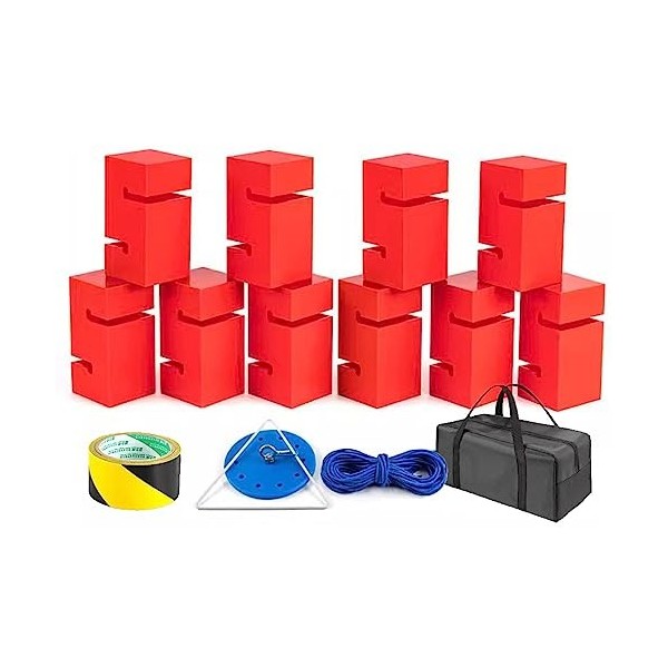 Jeux De Jour sur Le Terrain, Jeux Dempilement De Blocs pour Adultes Et Enfants, Jeux De Coordination œil-Main Size:10pcs,Col