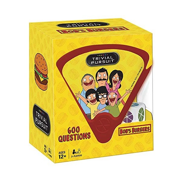 Trivial Pursuit Bobs Burgers Quickplay Edition | Trivia Game Questions from Bobs Burgers | 600 Questions & Die in