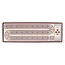 House of Cribbage - Série Artfornia – Panneau de criblage en bois avec 3 rails continus avec tiroirs de rangement