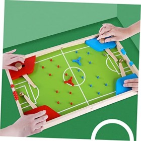 Toddmomy 1 Ensemble Jeu De Football De Table Échiquier en Bois Mini Jouets pour Enfants Jouet Boisé Parent-Enfant Jouet Enfan