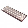 House of Cribbage - Artfornia Series – Planche de cricket en bois en forme de lettre E avec 3 rails continus avec des pinces 