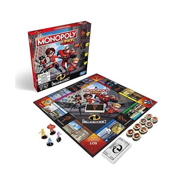 Hasbro Gaming E1781100 2 Monopoly Junior lincroyable Jeu pour Enfants