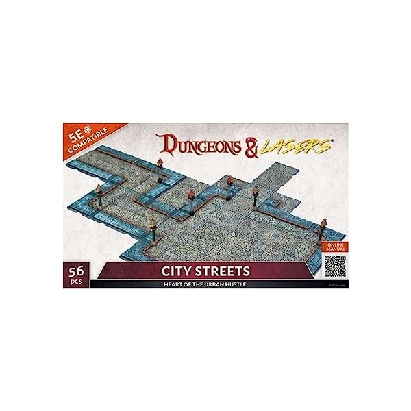 Archon Studio Dungeons & Lasers : City Streets Miniature Terrain - Non Peint Compatible avec DND et autres jeux RPG de table