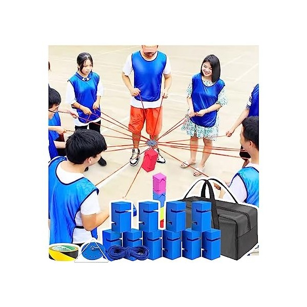 Jeux De Travail Déquipe, Jeux Dempilage De Blocs Abs, Activités De Plein Air De Consolidation Déquipe dentreprise Size:8p