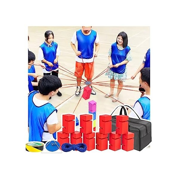 Jeux De Travail Déquipe, Jeux Dempilage De Blocs Abs, Activités De Plein Air De Consolidation Déquipe dentreprise Size:8p